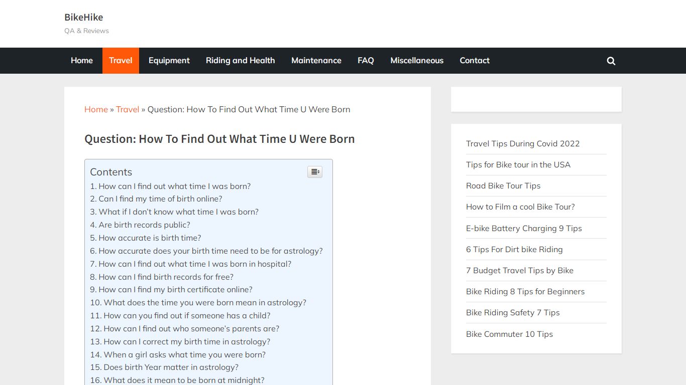 Question: How To Find Out What Time U Were Born - BikeHike